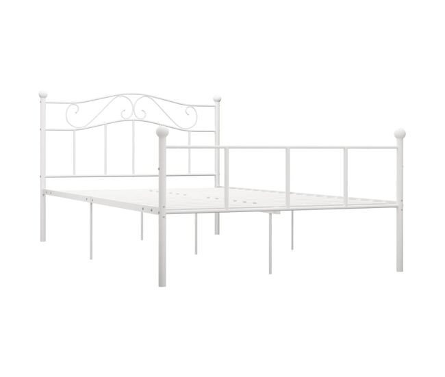 Estructura de cama de metal blanco 120x200 cm