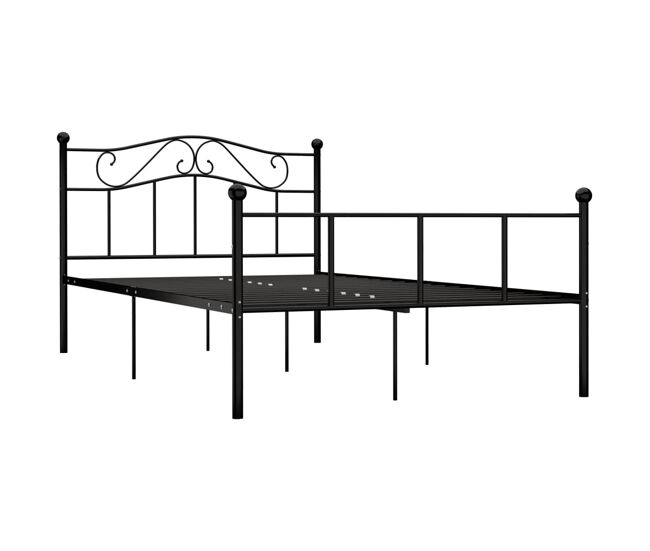Estructura de cama de metal negro 120x200 cm