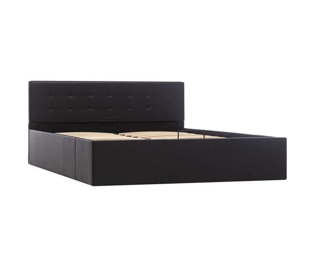 Cama canapé hidráulica cuero sintético 140x200