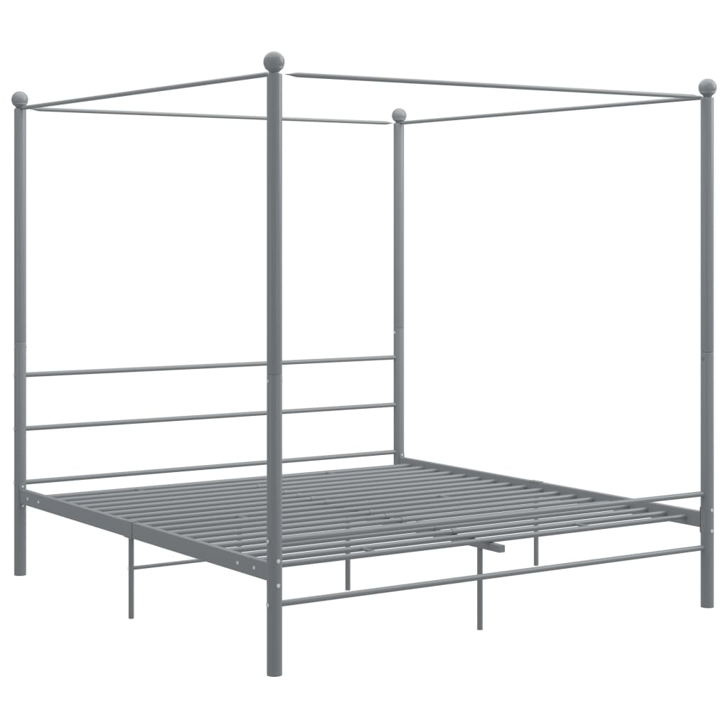 Estructura de cama con dosel metal 