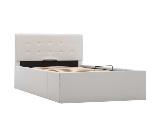 Cama canapé hidráulica cuero sintético 100x200