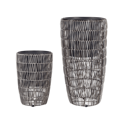 Beliani Conjunto de 2 vasos para plantas CHELONE