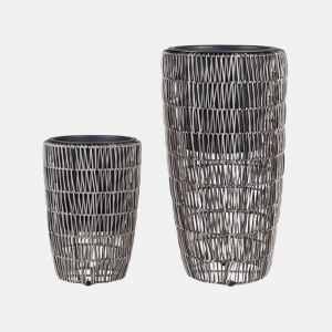 Beliani Conjunto de 2 vasos para plantas CHELONE