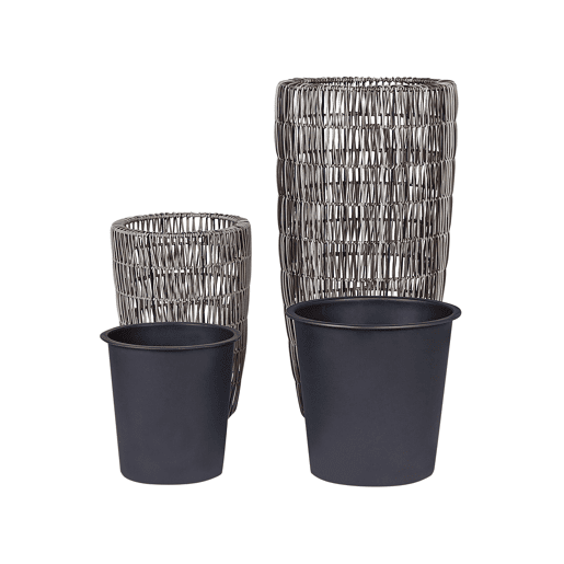 Beliani Conjunto de 2 vasos para plantas CHELONE