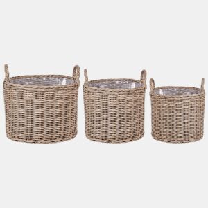 Beliani Conjunto de 3 vasos para plantas PENDULA
