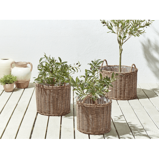 Beliani Conjunto de 3 vasos para plantas PENDULA