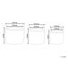 Beliani Conjunto de 3 macetas PENDULA Beliani Conjunto de 3 macetas PENDULA Marrón Claro