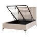 Beliani Cama con almacenaje Terciopelo SEZANNE 150x215 Beliani Cama con almacenaje Terciopelo SEZANNE 150x215 Gris