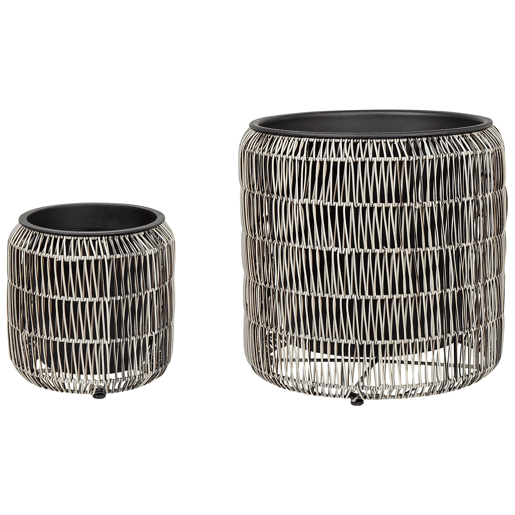 Beliani Conjunto de 2 vasos para plantas BRODIEA