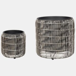 Beliani Conjunto de 2 vasos para plantas BRODIEA