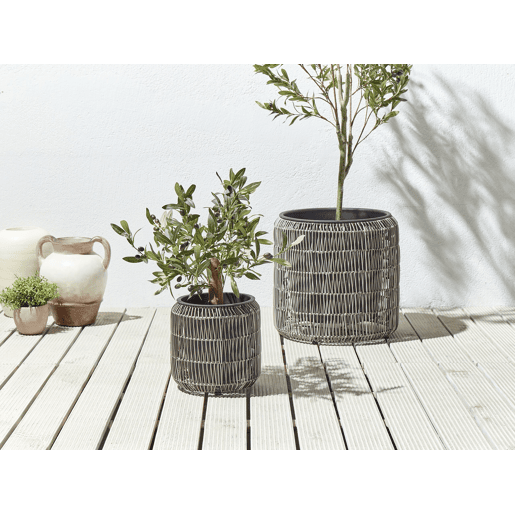 Beliani Conjunto de 2 vasos para plantas BRODIEA
