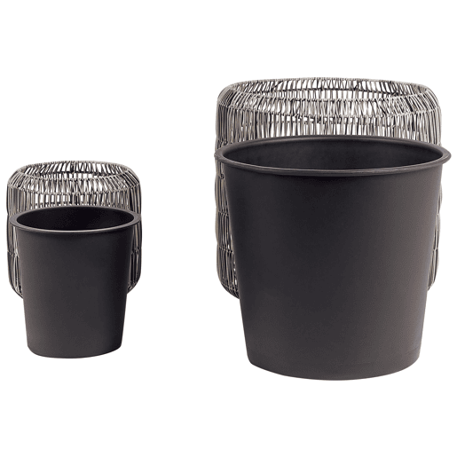 Beliani Conjunto de 2 vasos para plantas BRODIEA