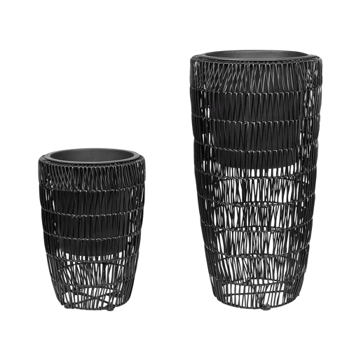 Beliani Conjunto de 2 vasos para plantas CHELONE