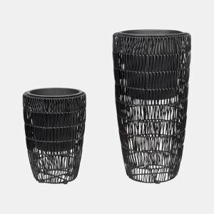 Beliani Conjunto de 2 vasos para plantas CHELONE
