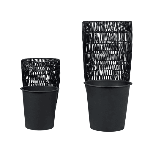 Beliani Conjunto de 2 vasos para plantas CHELONE
