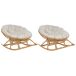 Beliani Silla mecedora ORVIETO Beliani Silla mecedora ORVIETO Beige