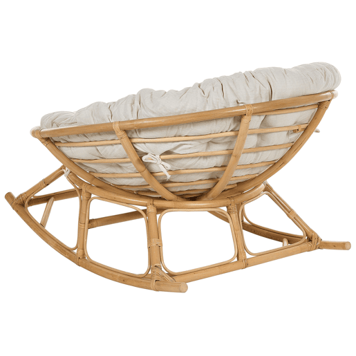 Conjunto de 2 cadeiras de baloiço ORVIETO Rattan Natural