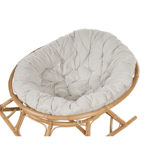 Conjunto de 2 cadeiras de baloiço ORVIETO Rattan Natural