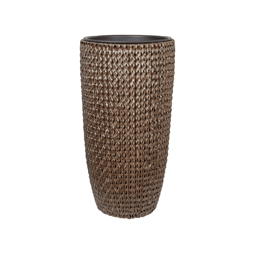 Beliani Conjunto de 2 vasos para plantas CEDRUS