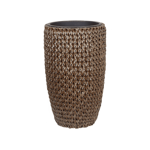 Beliani Conjunto de 2 vasos para plantas CEDRUS