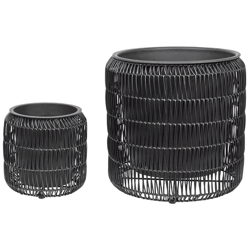 Beliani Conjunto de 2 vasos para plantas BRODIEA