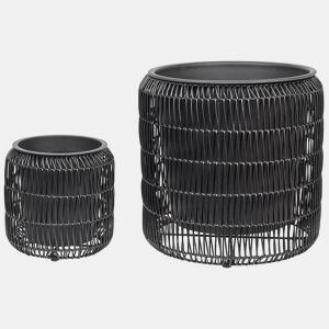 Beliani Conjunto de 2 vasos para plantas BRODIEA