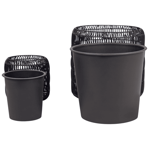 Beliani Conjunto de 2 vasos para plantas BRODIEA