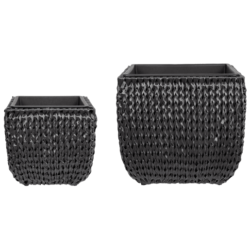 Beliani Conjunto de 2 vasos para plantas BERBERIS