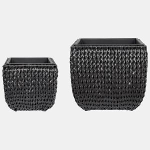 Beliani Conjunto de 2 vasos para plantas BERBERIS