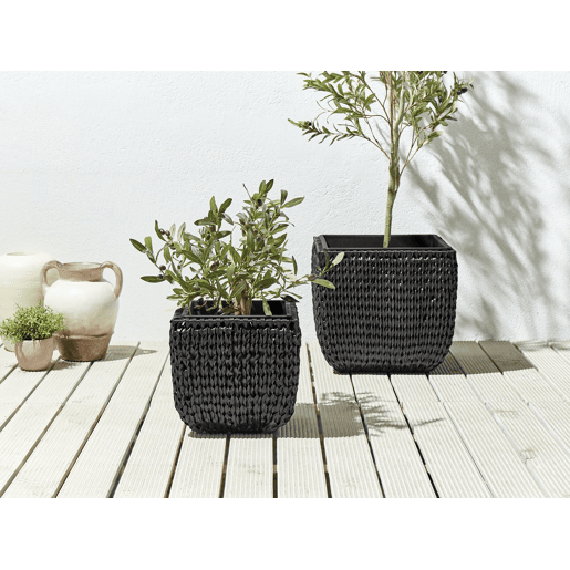Beliani Conjunto de 2 vasos para plantas BERBERIS