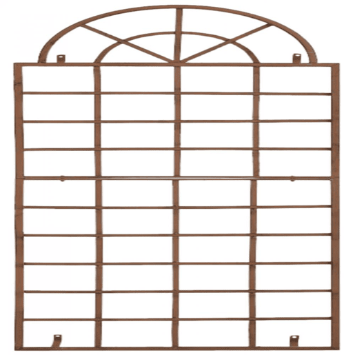Set de 2 vallas metálicas viva para plantas trepadoras Metal Marrón antiguo 1X70X180 cm