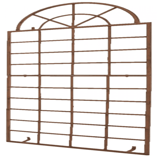 Set de 2 vallas metálicas viva para plantas trepadoras Metal Marrón antiguo 1X70X180 cm