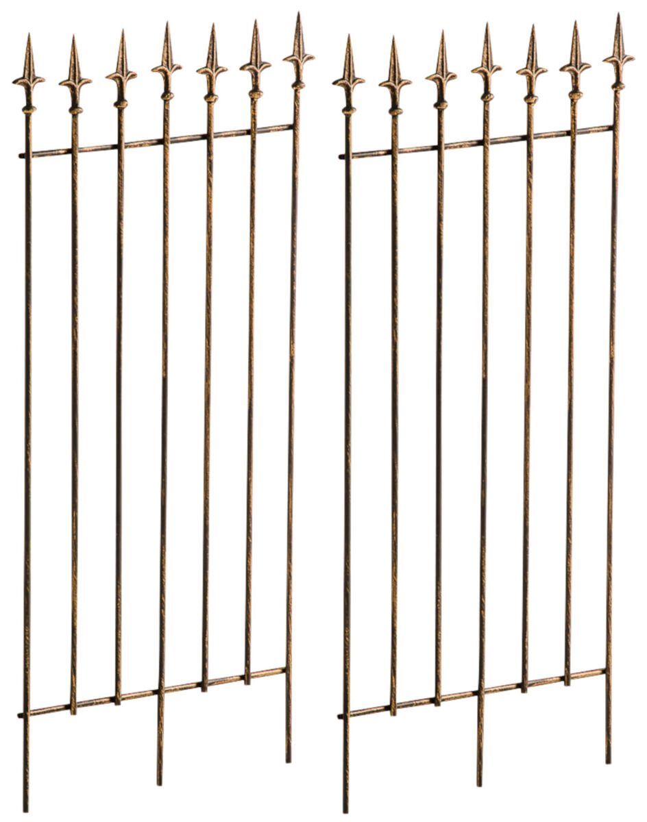 Juego de 2 celosias elisa 100 x 50 cm metal bronce 0.7x50x100 cm