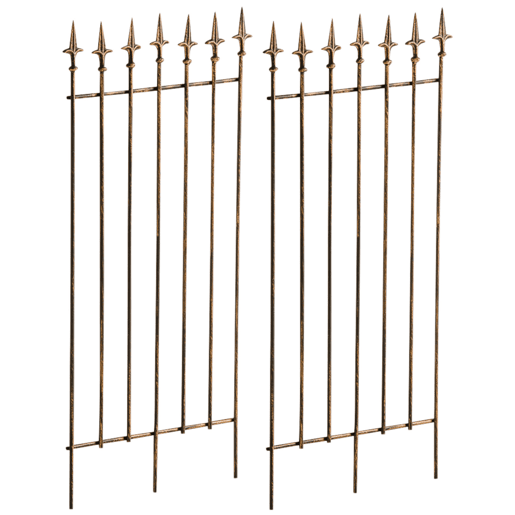 Juego de 2 celosias Elisa 100 x 50 cm Metal Bronce 0.7X50X100 cm