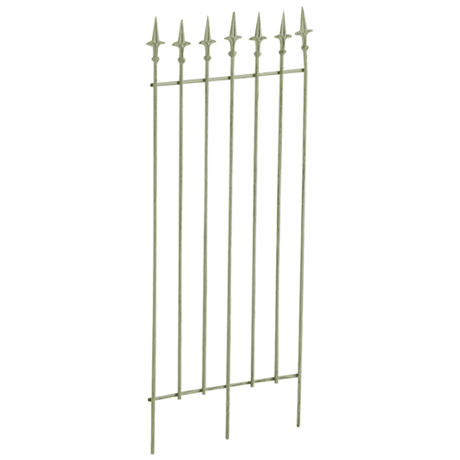 Juego de 2 celosias Elisa 100 x 50 cm Metal Verde antiguo 0.7X50X100 cm