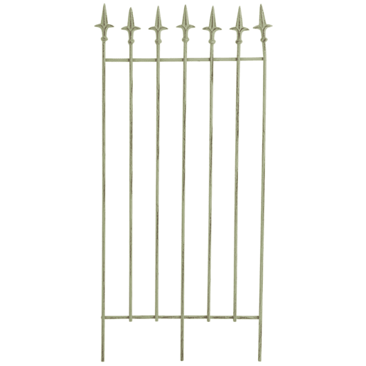 Juego de 2 celosias Elisa 100 x 50 cm Metal Verde antiguo 0.7X50X100 cm