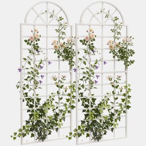 Set de 2 enrejados Viva para pared Metal Blanco 1X70X180 cm