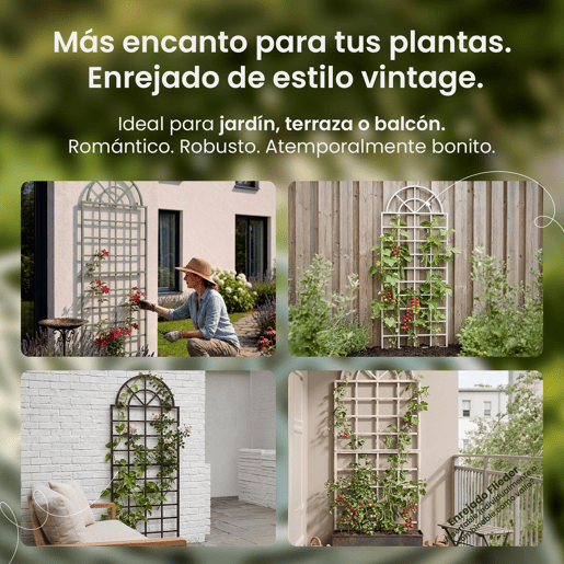 Set de 2 enrejados Viva para pared Metal Blanco 1X70X180 cm