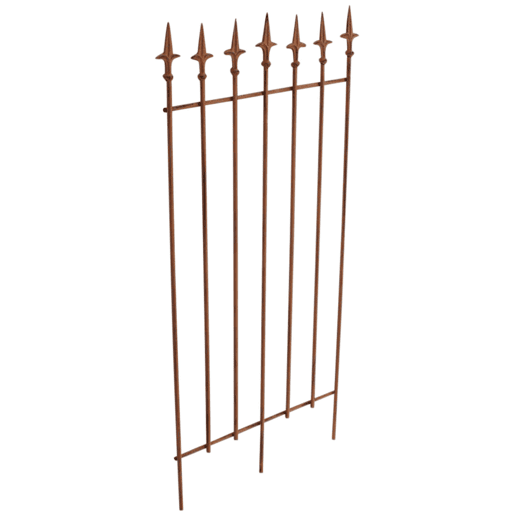 Juego de 2 celosias Elisa 100 x 50 cm Metal Marrón antiguo 0.7X50X100 cm