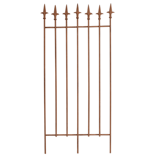 Juego de 2 celosias Elisa 100 x 50 cm Metal Marrón antiguo 0.7X50X100 cm