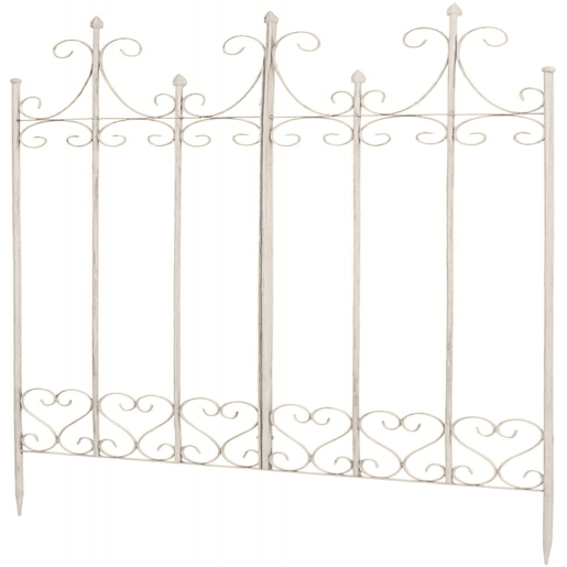 Celosía de Jardín Lila 130 x 100 cm Metal Crema antiguo 2X100X150 cm