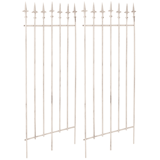Juego de 2 celosias Elisa 100 x 50 cm Metal Crema antiguo 0.7X50X100 cm