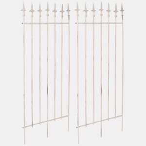 Juego de 2 celosias Elisa 100 x 50 cm Metal Crema antiguo 0.7X50X100 cm