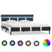 Estructura de cama con LED de cuero sintético 120x200 Estructura de cama con LED de cuero sintético 120x200 Blanco