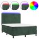 Cama box spring colchón y LED terciopelo - Diseño plano 140x190 Cama box spring colchón y LED terciopelo - Diseño plano 140x190 Gris Claro