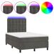 Cama box spring colchón y LED terciopelo - Botones 120x200 Cama box spring colchón y LED terciopelo - Botones 120x200 Azul