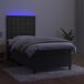 Cama box spring colchón y LED terciopelo - Botones 80x200 Cama box spring colchón y LED terciopelo - Botones 80x200 Azul