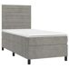 Cama box spring colchón y LED terciopelo - Rayas horizontales 90x200 Cama box spring colchón y LED terciopelo - Rayas horizontales 90x200 Azul
