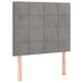 Cama box spring colchón y LED terciopelo - Bloques con cuadros 90x190 Cama box spring colchón y LED terciopelo - Bloques con cuadros 90x190 Gris