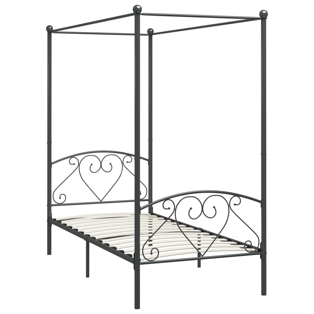 Estructura de cama con dosel metal 